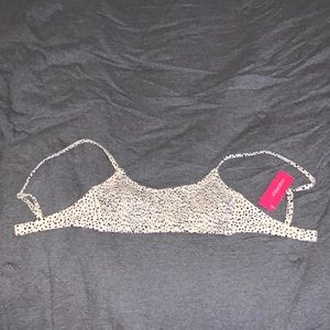 Animal print swimsuit top